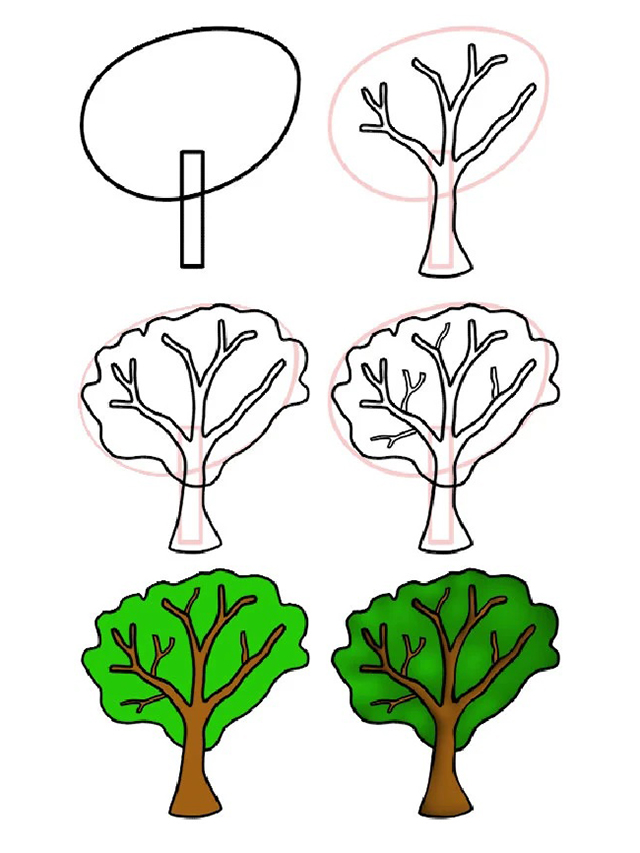 Gợi ý 5 cách vẽ cây đơn giản trẻ con cũng làm được