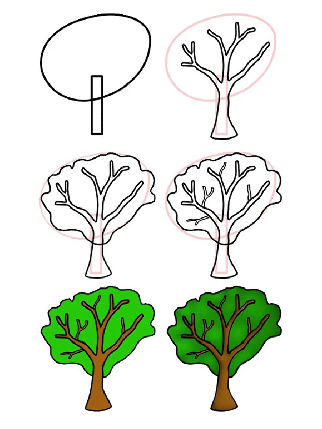 Gợi Ý 5 Cách Vẽ Cây Đơn Giản Trẻ Con Cũng Làm Được